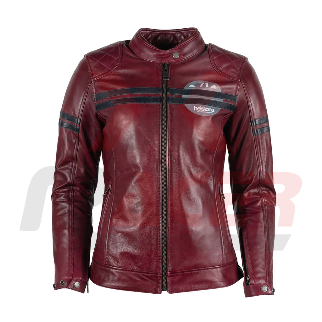 Helstons Brown Leather Jacket for Women