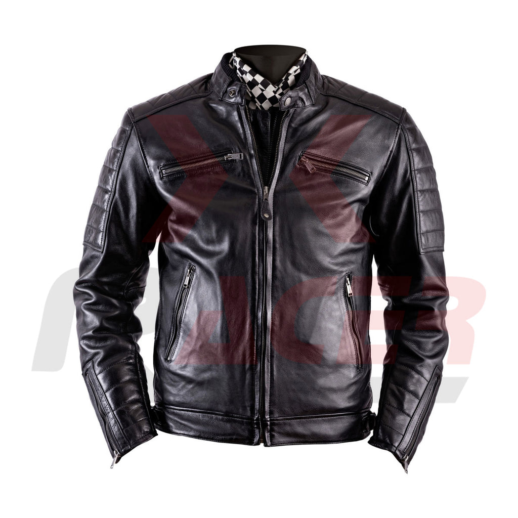 Stylish Mens Leather Jacket Black