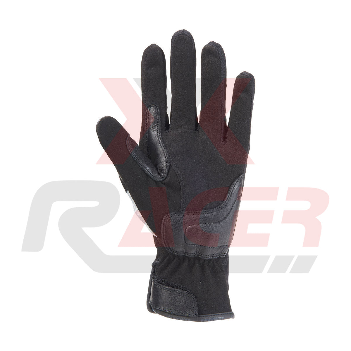 All-Season Riding Gloves with Hard Knuckle Protection – Black/White