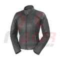 Black Leather Jacket for Women with Slimfit Design