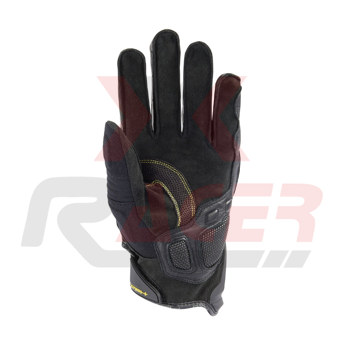 Performance Motorcycle Gloves with Knuckle Protection and Yellow Design
