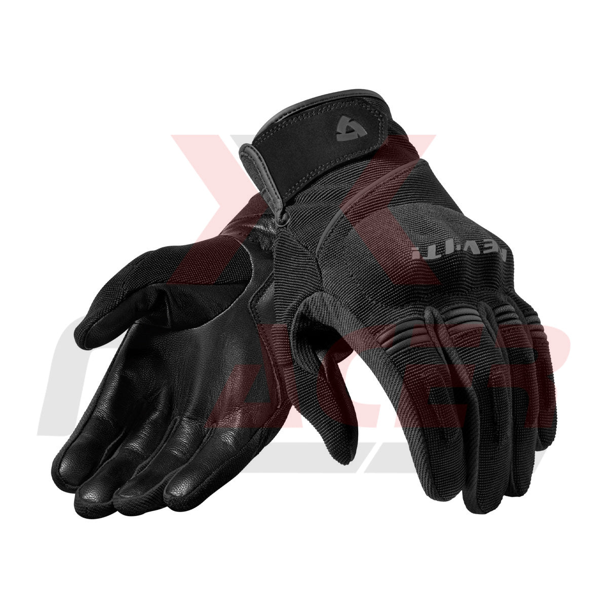 Black Performance Motorcycle Gloves with Knuckle Protection