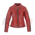 Maroon Leather Jacket for Women
