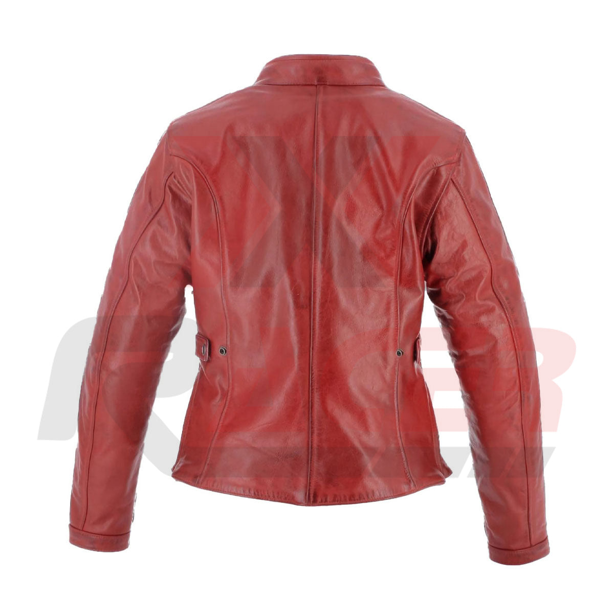 Maroon Leather Jacket for Women