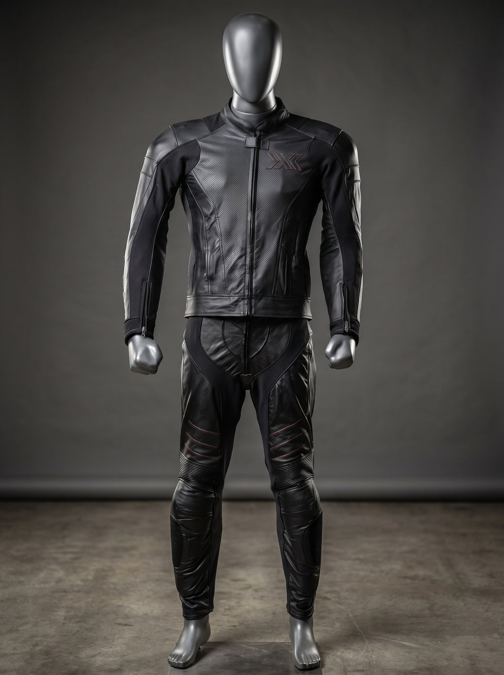 All Black Motorbike Leather  Suit