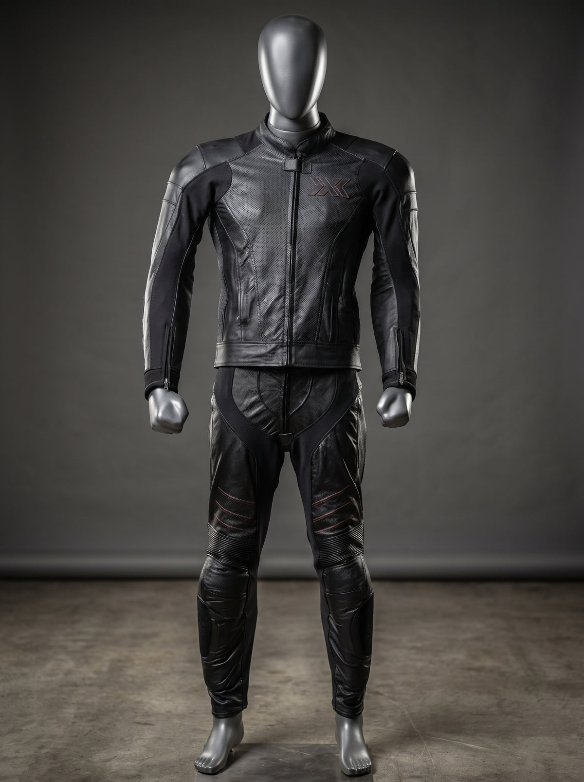All Black Motorbike Leather  Suit