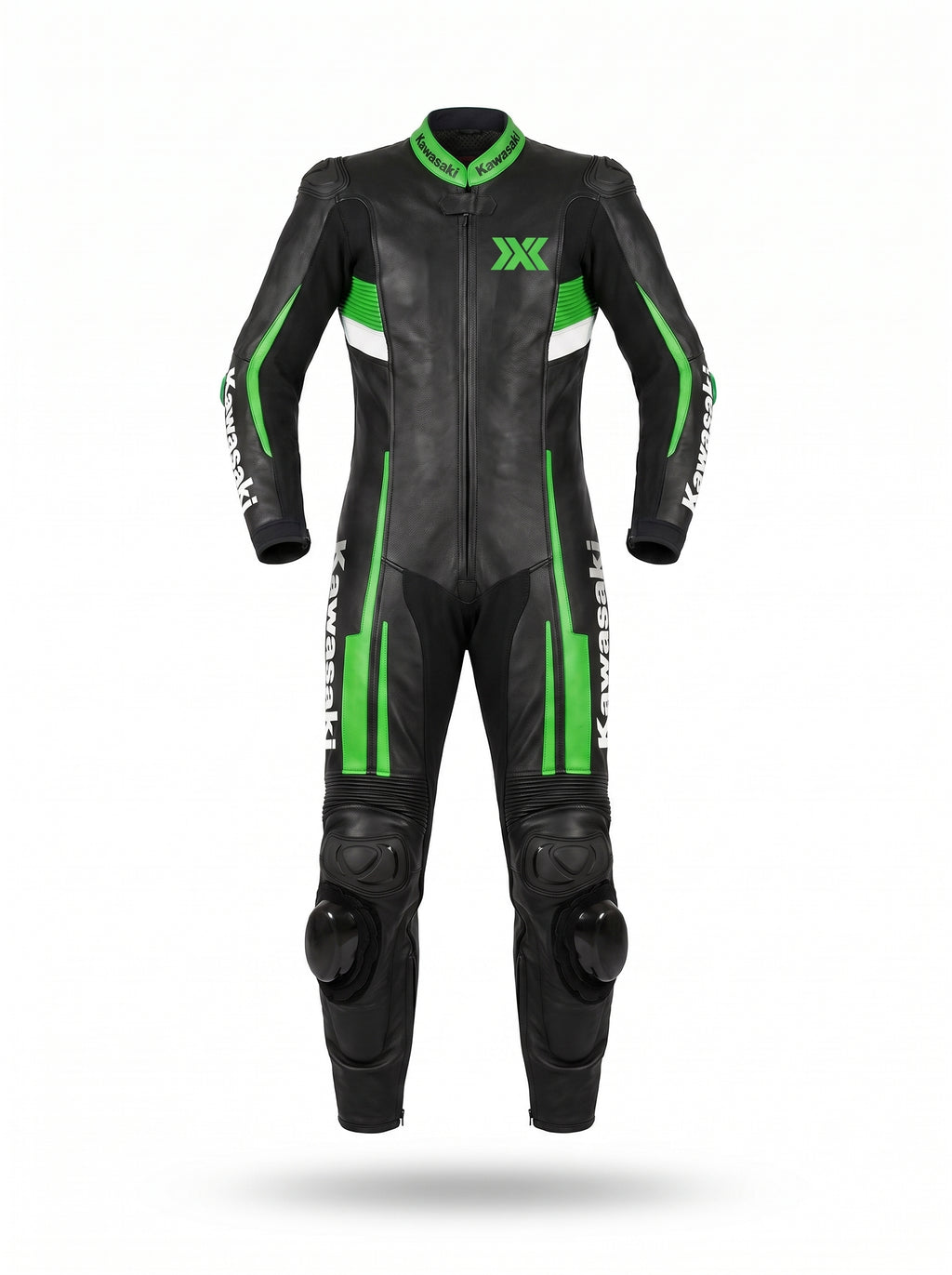 Kawasaki Green X3-RACER LEATHER SUIT FOR WOMEN
