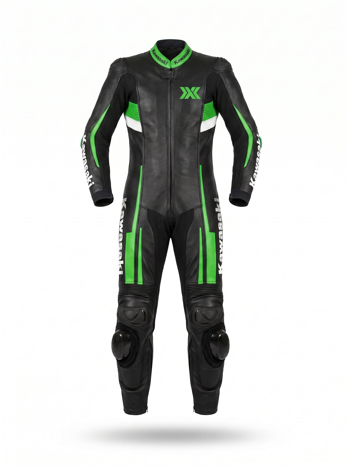 Kawasaki Green X3-RACER LEATHER SUIT FOR WOMEN