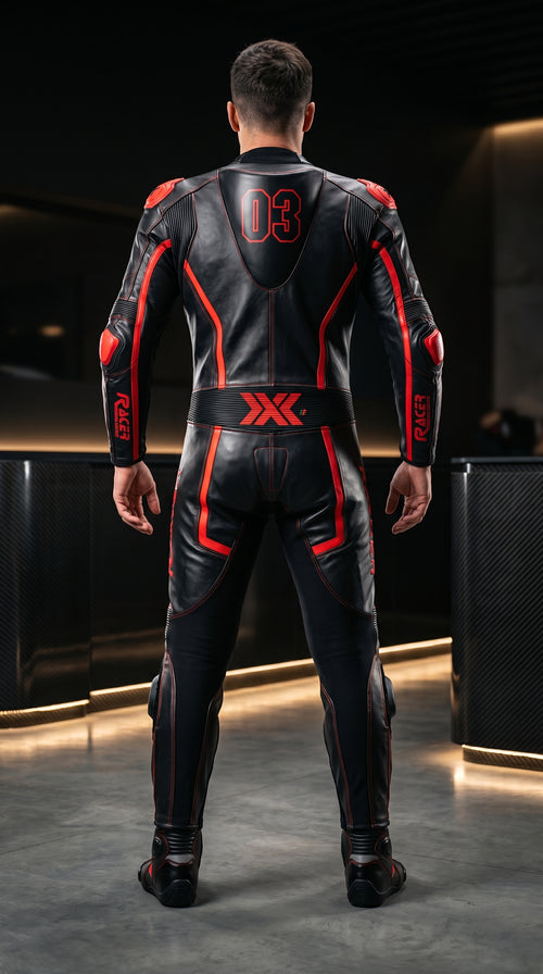 Black and Red X3 Motobike Racing Suit