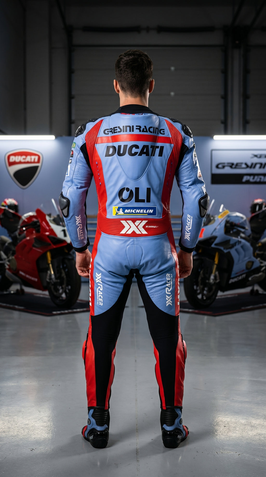 Ducati Moto GP Suit Sky Blue
