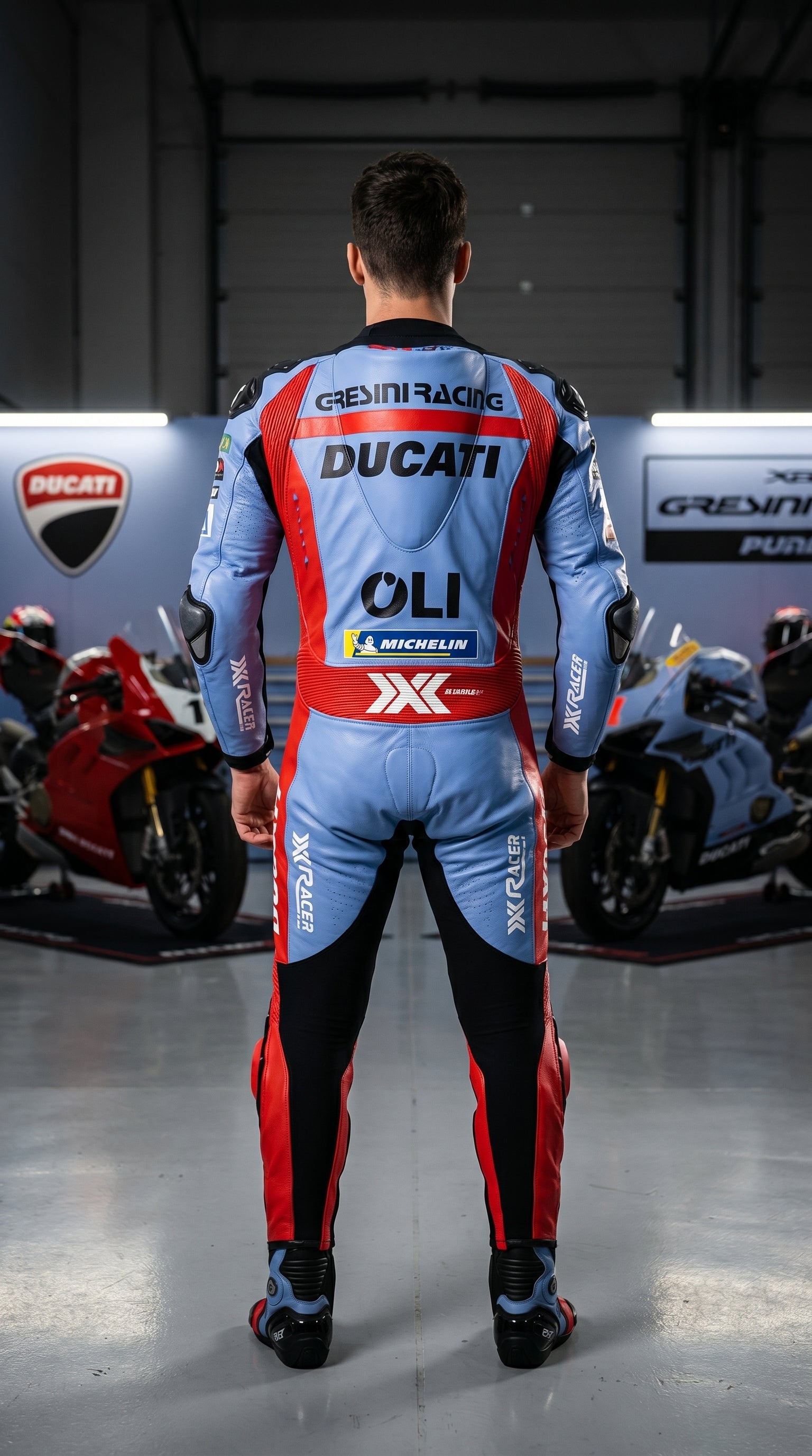 Ducati Moto GP Suit Sky Blue