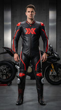 Black and Red X3 Motobike Racing Suit