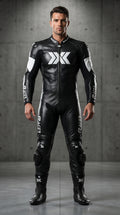 Black, Grey and White X3 Motobike Racing Suit