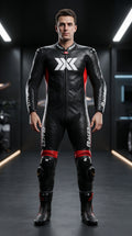 Black, Grey and Red X3 Motobike Racing Suit