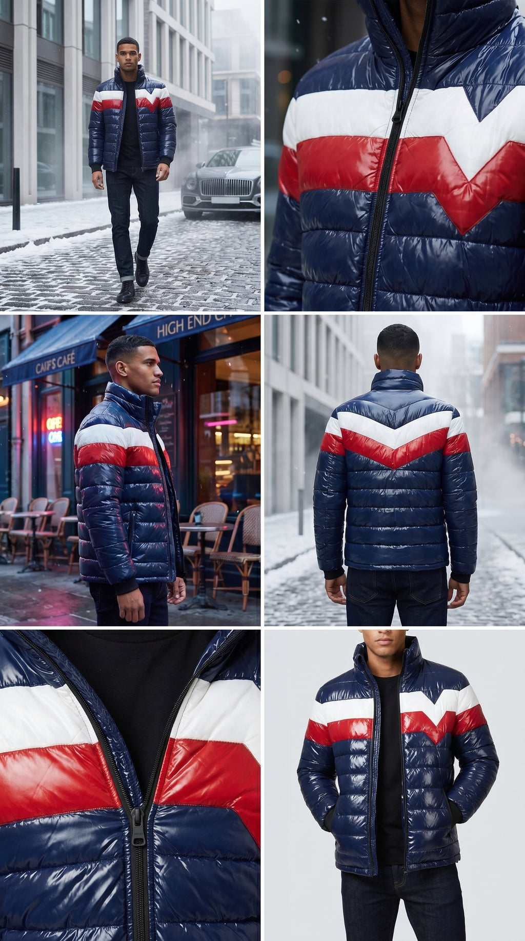 Blue Puffer Jacket for Men and Women