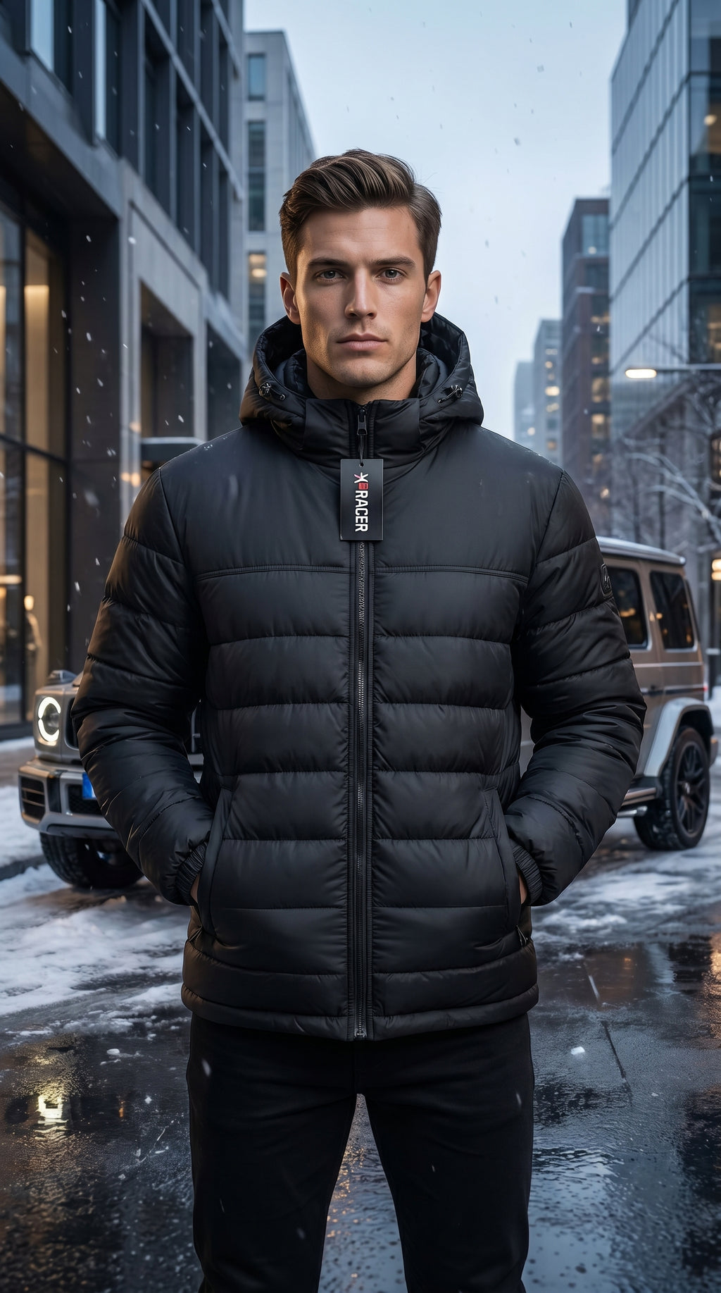 Men's Black Puffer Jacket
