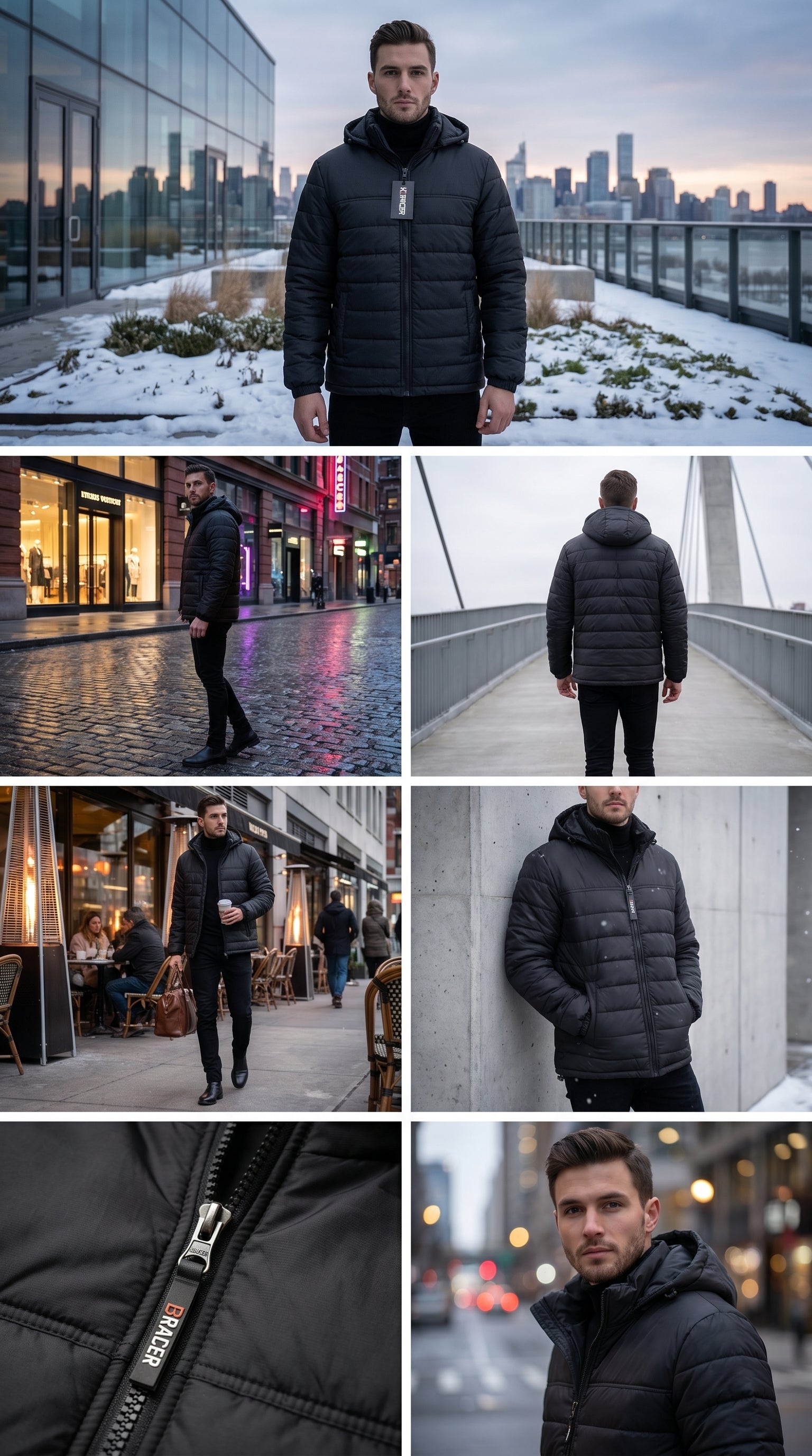 Men's Black Puffer Jacket