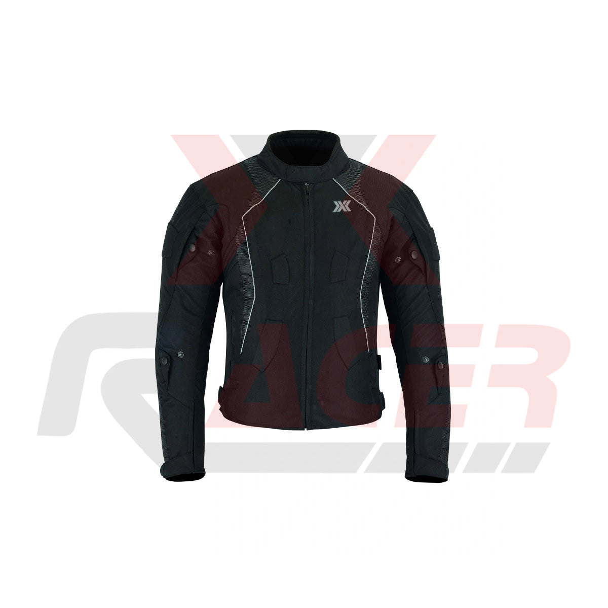Black Textile Jacket with Reflective Tap
