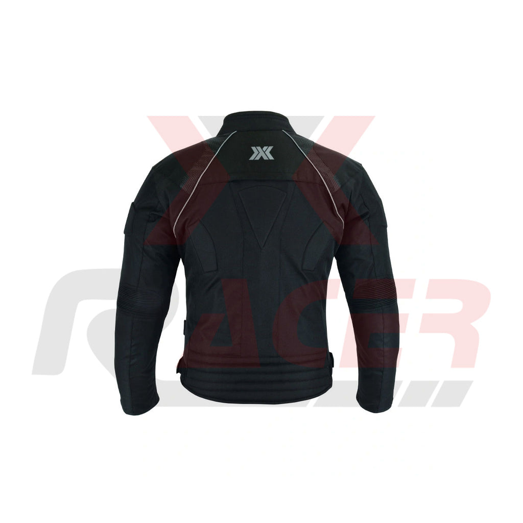 Black Textile Jacket with Reflective Tap