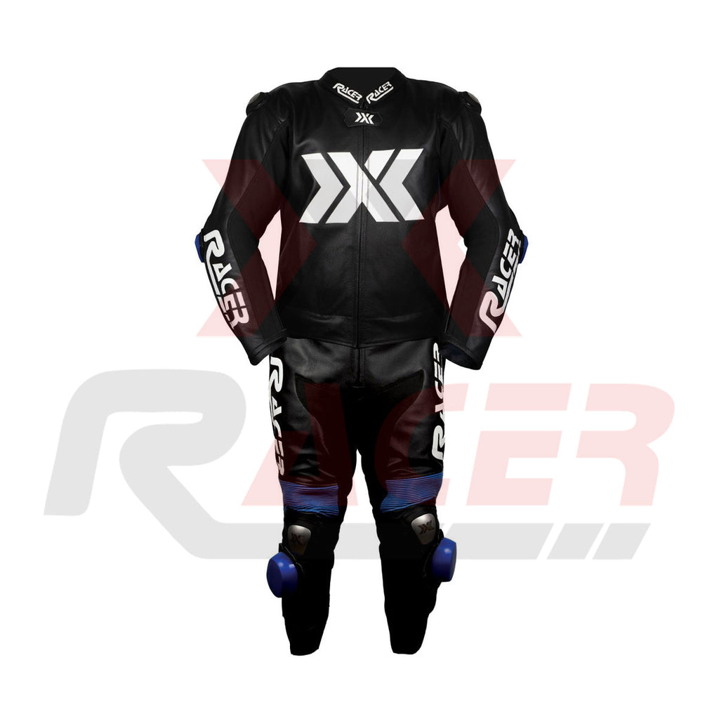 Black and Blue X3 Motobike Racing Suit