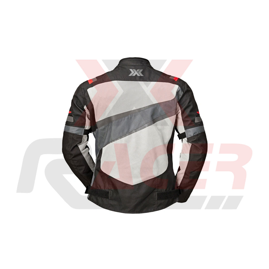 White Textile Jacket with Grey Patch