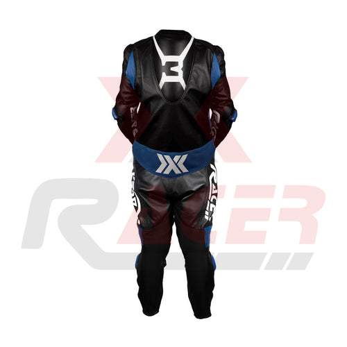 Black and Blue X3 Motobike Racing Suit
