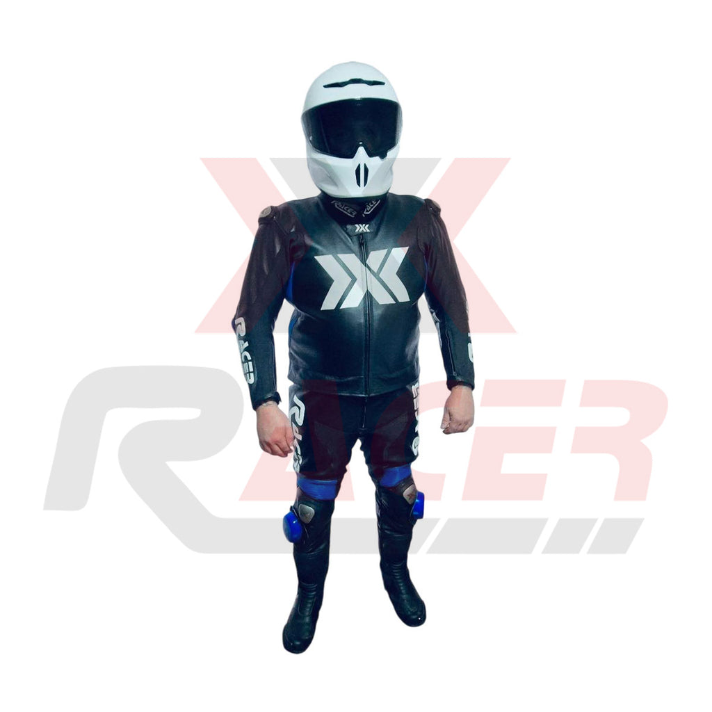 Black and Blue X3 Motobike Racing Suit