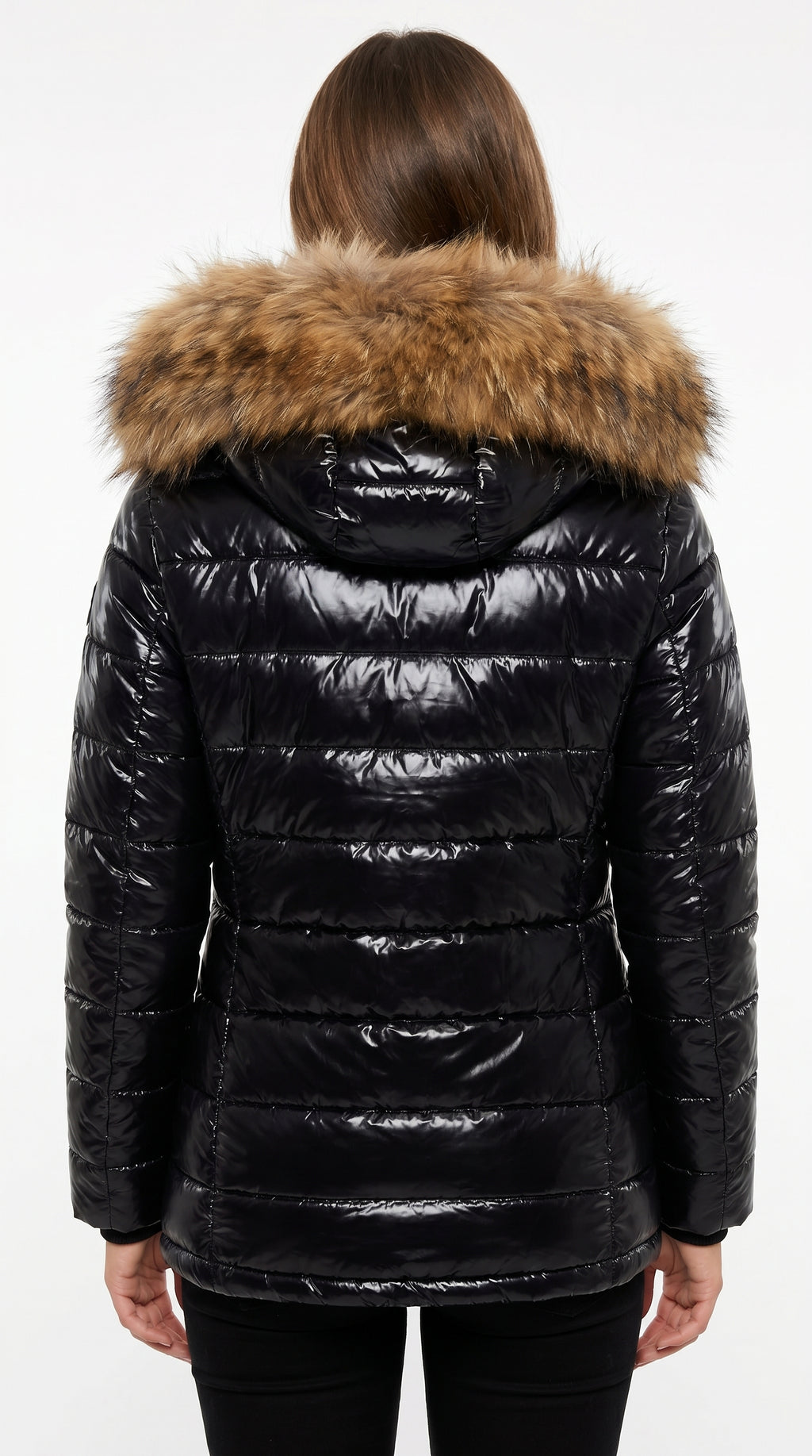 Shiny Black Puffer Jacket for Men and Women