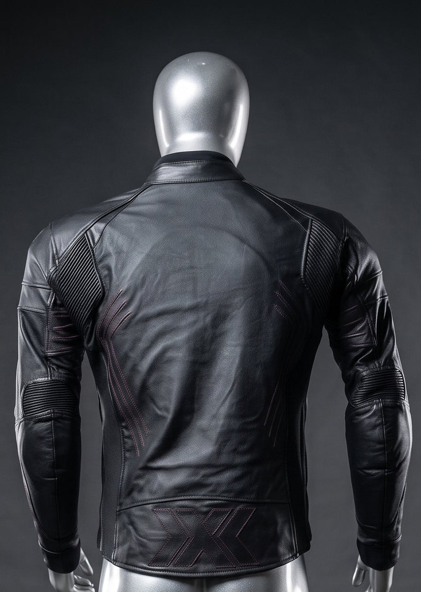 All Black Motorbike Leather  Suit