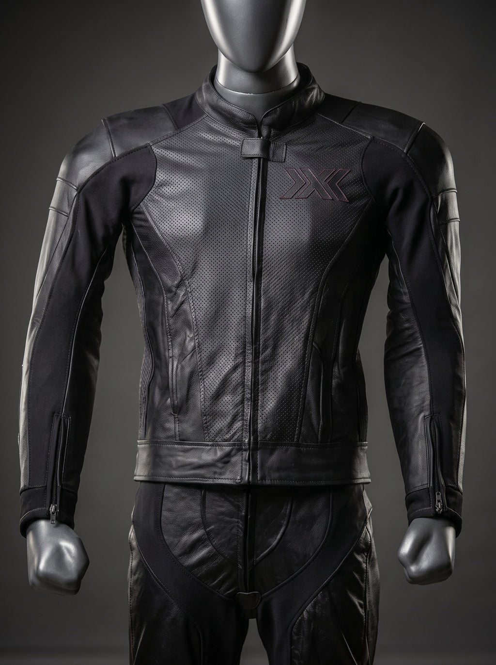 All Black Motorbike Leather  Suit