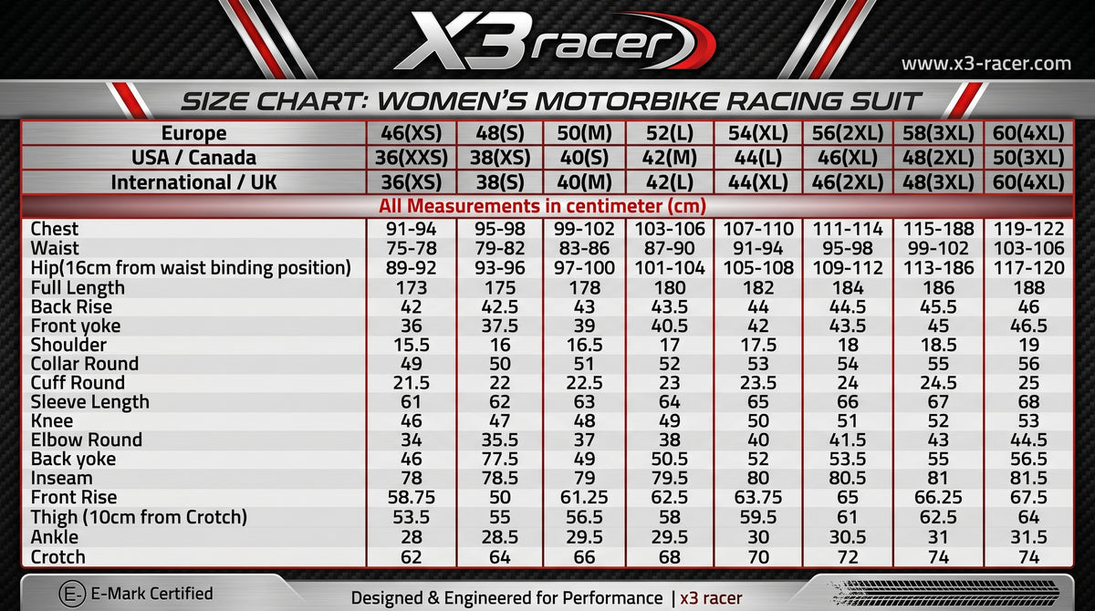 X3-RACER LEATHER SUIT FOR WOMEN